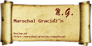 Marschal Gracián névjegykártya
